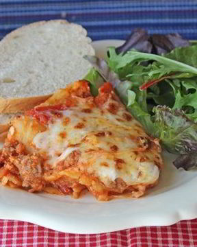 Лазанья с фаршем и творогом