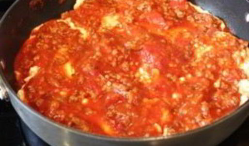 лазанья с фаршем и творогом