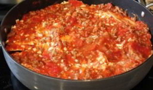 лазанья с фаршем и творогом