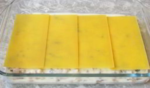 лазанья с грибами и куриным филе