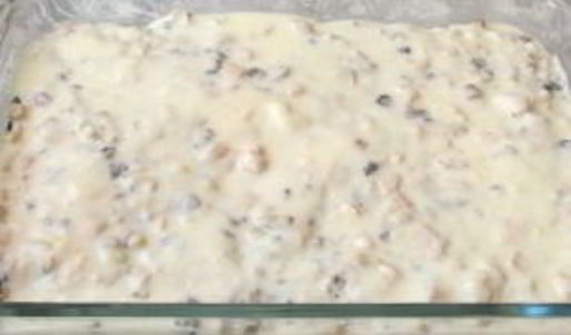 лазанья с грибами и куриным филе