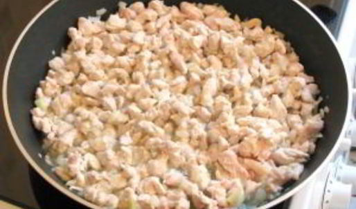 лазанья с грибами и куриным филе