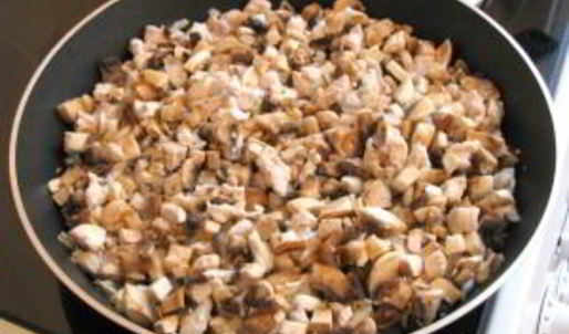 лазанья с грибами и куриным филе