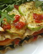 Лазанья с кабачками, шпинатом и сладким перцем