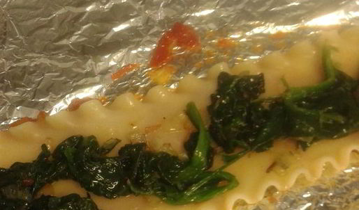 лазанья с кабачками, шпинатом и сладким перцем