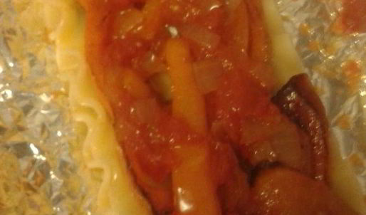 лазанья с кабачками, шпинатом и сладким перцем