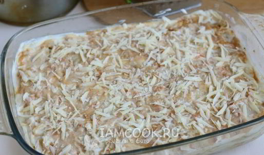 лазанья с куриным фаршем
