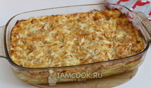 лазанья с куриным фаршем