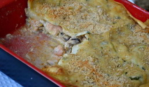 лазанья с морепродуктами