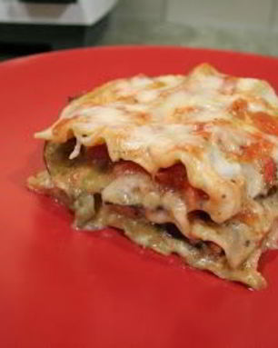 Лазанья с овощами и грибами