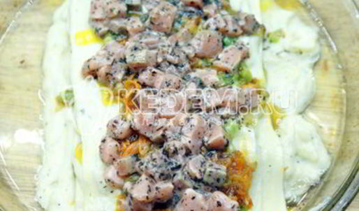 лазанья с рыбой