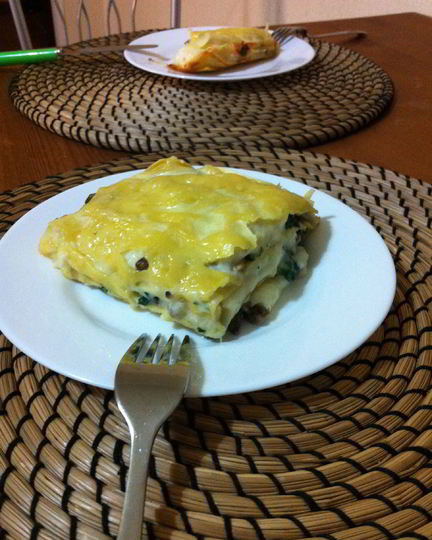 Рецепт лазаний с шампиньонами и сыром