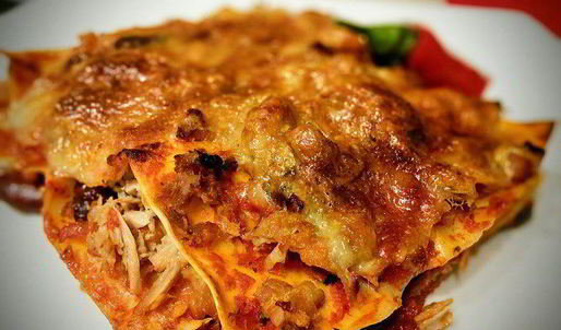 лазанья с тунцом арабиата