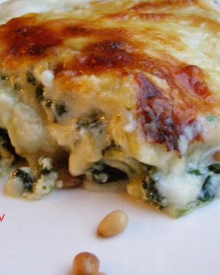 Рецепт лазаний со шпинатом, рикоттой и кедровыми орешками