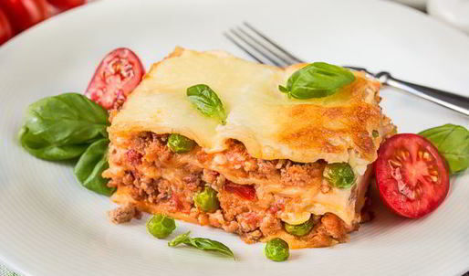 лазанья со свининой и овощами