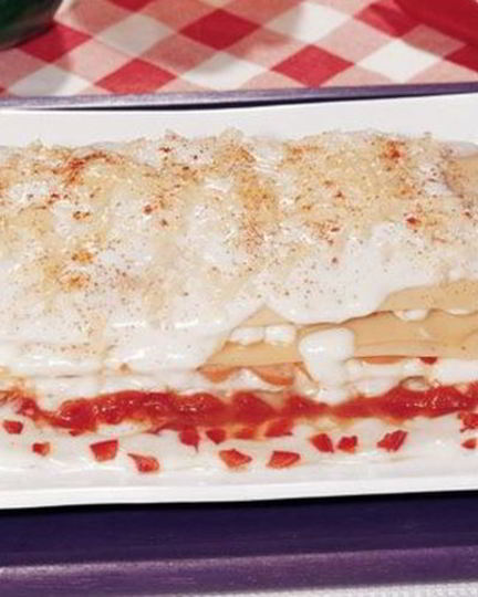 Рецепт легкой лазанья с колбасой