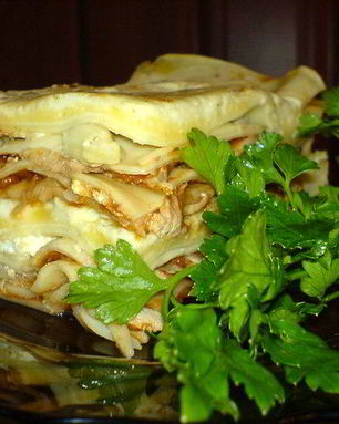 Моя лазанья с овощами, грибами и мясом