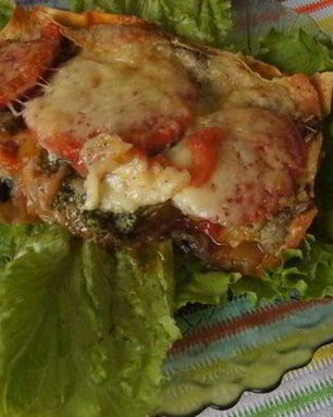 Овощная лазанья из лаваша с лечо и баклажаном