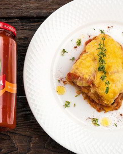 Рецепт овощной лазанья с лечо