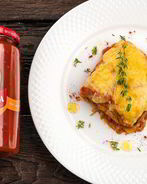 Овощная лазанья с лечо