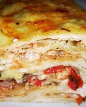 Рулет алла лазанья из тонкого лаваша