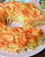 Гигантский пончик из спагетти