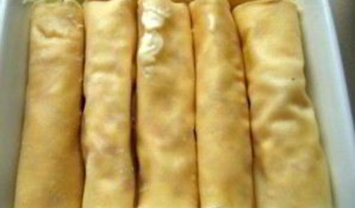 каннеллони с ветчиной и сыром