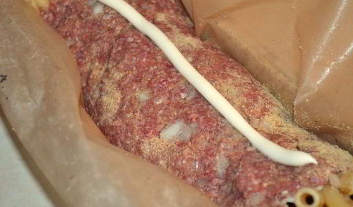 макароны по-флотски рулетом