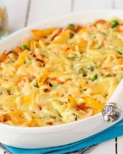 Рецепт макарон с капустой и курицей