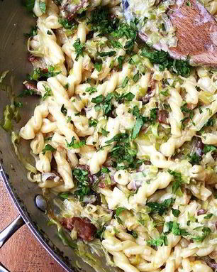 Паста карбонара с цукини