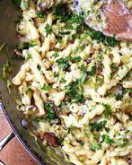 Паста карбонара с цукини