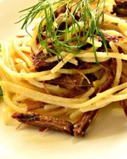 Рецепт пасты с говядиной и сыром