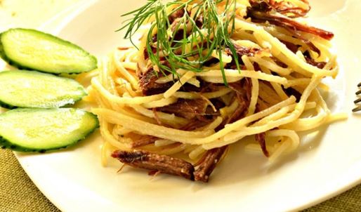 паста с говядиной и сыром