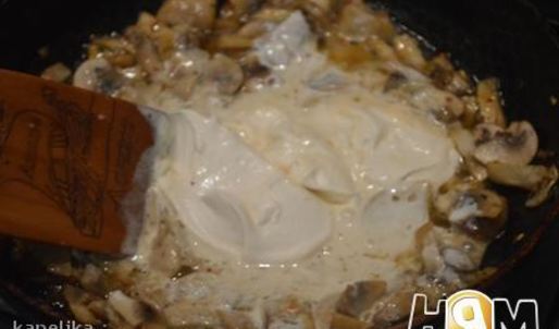 паста с грибами в сливочном соусе