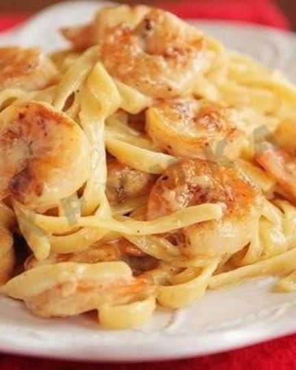 Рецепт пасты с креветками фетучини в сливочном соусе