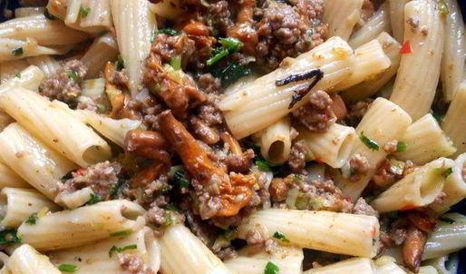 паста с лисичками