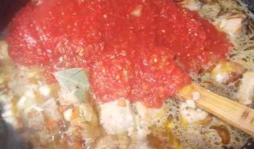 паста с мясом и овощами