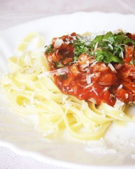 Рецепт пасты с томатным соусом