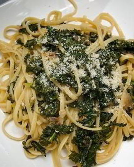 Рецепт пасты с тушеной капустой кале