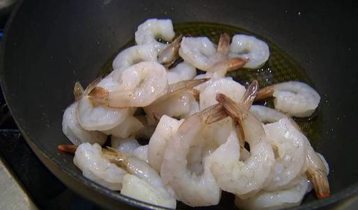 паста с тыквой и креветками