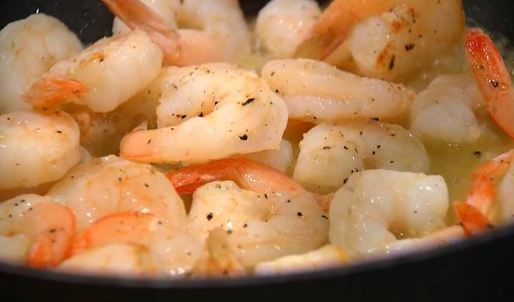 паста с тыквой и креветками