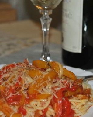 Спагетти с болгарским перцем