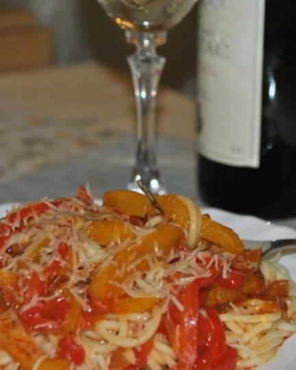 Рецепт спагетти с болгарским перцем