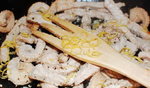 спагетти с индюшкой и лимоном