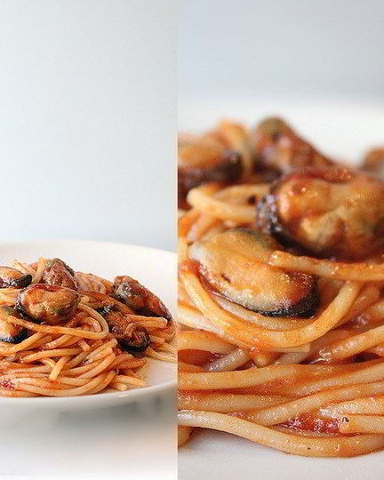 Рецепт спагетти с мидиями в томатном соусе