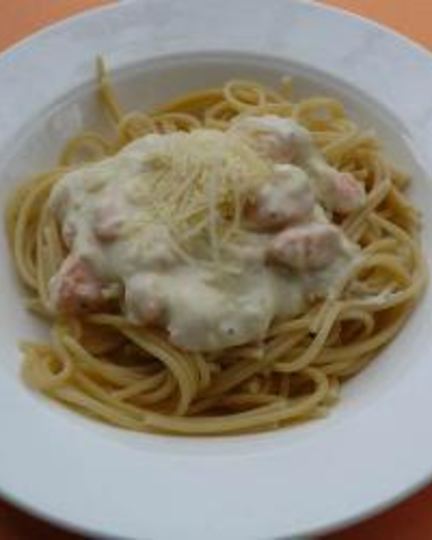 Рецепт спагетти с семгой в сливочном соусе