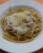 Спагетти с семгой в сливочном соусе