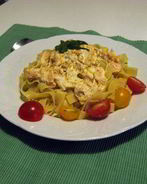 Спагетти с семгой