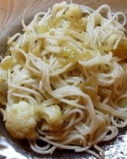 Рецепт спагетти с цветной капустой