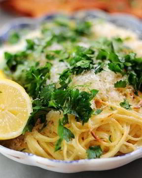 Запеченные макароны с лимоном